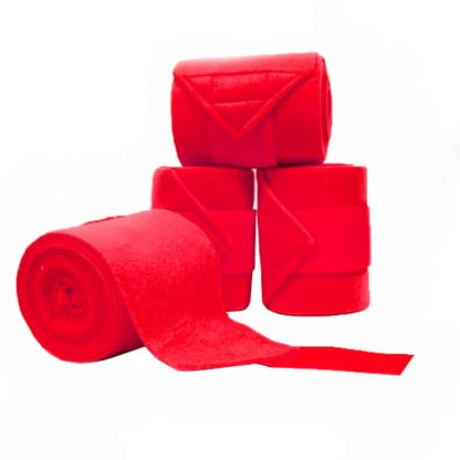 Horse Polo Leg Wraps Soft Fleece Wraps Equestrian Leg Bandage 4-Pack (Cob(8.2ft), Red) - color: Red, size: Cob(8.2ft)