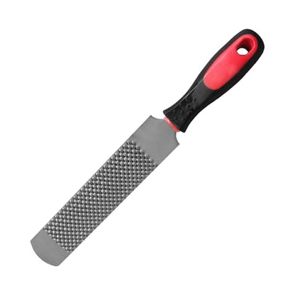 Hoof Rasp with Wooden Handle, High-Carbon Steel Horseshoe File for Horse Hoof Trimming and Shaping, Double Sided Farrier Rasp with Coarse Rasp and Finish File Side, Equestrian Tool