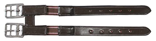 CHALLENGER Horse English Leather Elastic Girth Extender 805GE01 - color: Brown