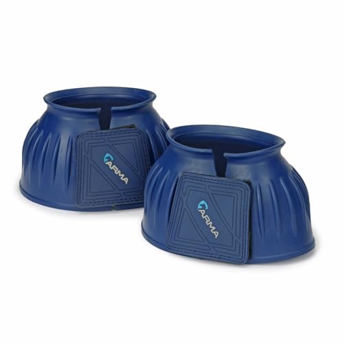 Shires Arma Overreach Bell Boots - 6mm Rubber Shock Absorbing Double Touch-Close - Multiple Sizes Royal Blue/Full