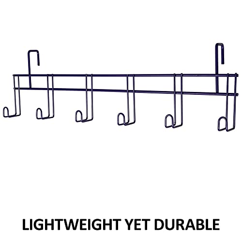 EASY-UP 6 Hook Tack Rack with Hangers | Color Black | Lightweight Yet Durable | 6-Hook Design | Portable & Convenient | Scratch-Resistant Finish | 5-Year Warranty - color: Black