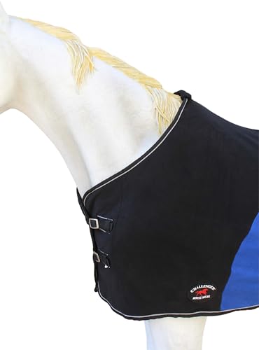 80" Horse Polar Fleece Cooler Exercise Blanket Wicks Moisture 43F07 - color: Black/Blue, size: 80 inches