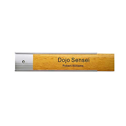 5Pack 2“ × 10” Nameplate Holder for Wall or Door -Silver - color: Silver