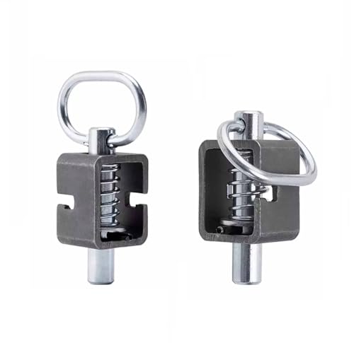 Trailer Gate Latch, Spring Latch Lock, Weld-On 5/8" Spring Latch Assembly with Plain Tube (2 Pack, Short) - color: 2 Pack