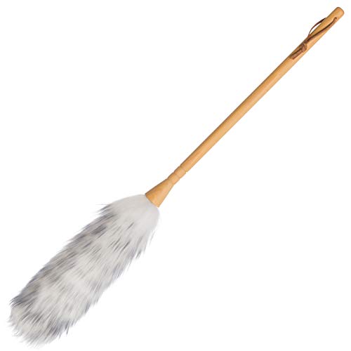 REDECKER Lambswool Duster, Natural Magnet for Dust and Fine Particles, Cleans Without Scratching, 29-1/2 inches - Lambs Wool Dusters for Cleaning - Lambs Wool Duster, Made in Belgium Reusable Duster - size: 29-1/2-Inches