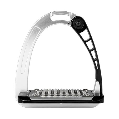 Acavallo Alupro Junior Stirrups, One Size, Black, Set of 2 - color: Aluminium Silver