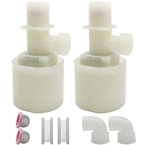 Water Float Valve, Water Level Control Water Tank Traditional Float Valve Upgrade 2 PCS(1", up inlet) - color: up inlet, size: 1" to 1"