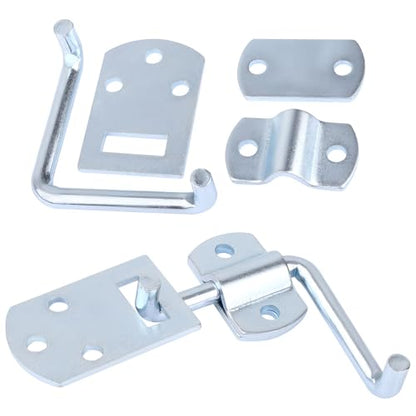 Corner Gate Latch Bracket Set fit Utility Trailer, Wood Security Rack Stake - size: 4.4 inches