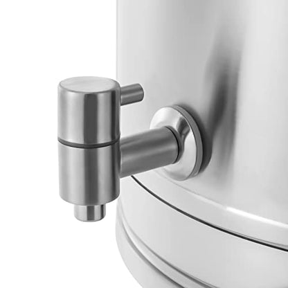 DYNAMI 9.2Gal 304 Stainless Steel Milk Bucket with Faucet,Thickened Stainless Steel Milk Can with Sealing Lid & Carry Handle,Large Liquid Container Storage,for Milk,Wine, Oil Storage Transport (35L) - size: 35L/9.2gal