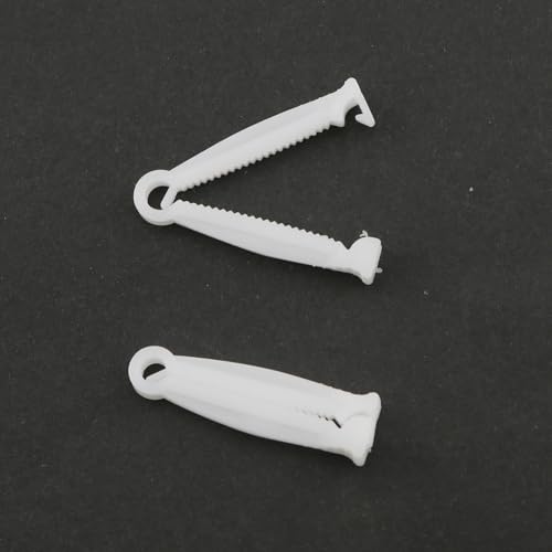 TAODAN 50PCS 5cm Length White Plastic Fixture Disposable Animal Umbilical Cord Clamp Suitable for Puppies Kittens Cattle Livestock Sheep
