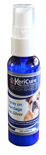 Tough Shield Silver Liquid Bandage Wound Spray for Dogs, Cats & Small Pets - 2oz Spray on Liquid Bandage First Aid - Silver Polymer Solution for Cuts, Sores & Bites - USA Made