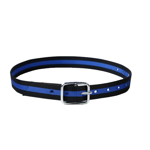 Nylon Cow Collar, 54 Inch, Thickened Neck Strap with Metal Buckle, Blue