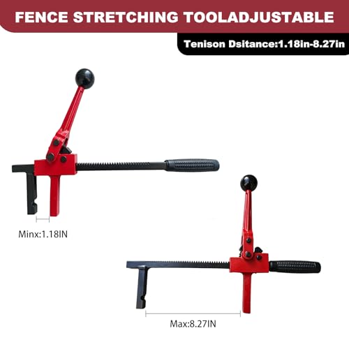 Chain Link Fence Stretcher Tool - Heavy Duty Fence Puller Stretcher for Chain Link Fence, Barbed and Woven Wire, with Deep Hook Design, for Farm Owners and DIY Fence Projects