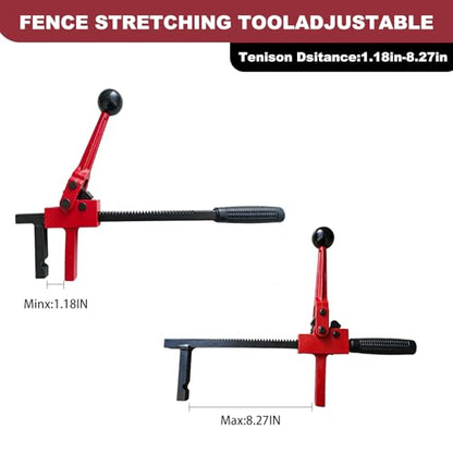 Chain Link Fence Stretcher Tool - Heavy Duty Fence Puller Stretcher for Chain Link Fence, Barbed and Woven Wire, with Deep Hook Design, for Farm Owners and DIY Fence Projects