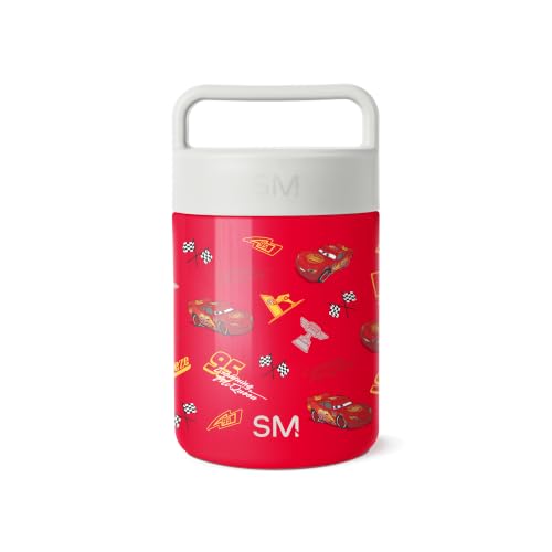 Simple Modern Disney Cars Insulated Food Jar with Handle | 12oz | Provision Stainless Steel Food Jar, Lunch Container | Leak Proof for Adults, Smoothie Bowl, Soup | Lightning McQueen - color: Disney: Cars Lightning Speed, size: 12 Ounces