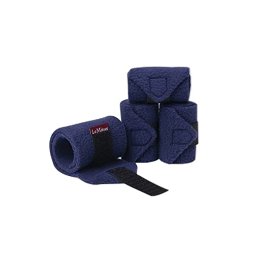 LeMieux Toy Pony Bandages for Toy Pony - Fleece - Simple Fastening - Suitable for Ages 3 Years + - Ink Blue - color: Ink Blue
