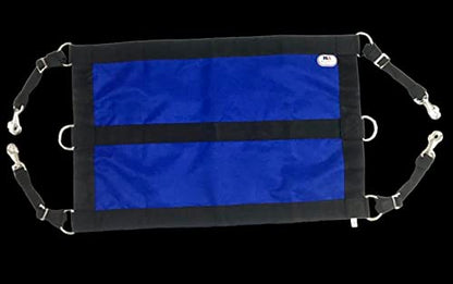 Majestic Ally 1200D 29"x19" Horse Stall Guard with Replaceable and Adjustable Length Straps and Replaceable Hardware (Royal Blue Black) - color: Royal Blue Black