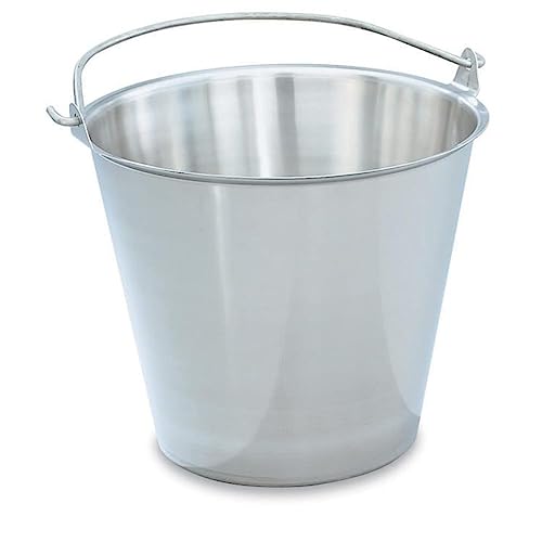 Vollrath Tapered Dairy Pail / Utility Bucket (12 1/2-Quart, Stainless Steel)