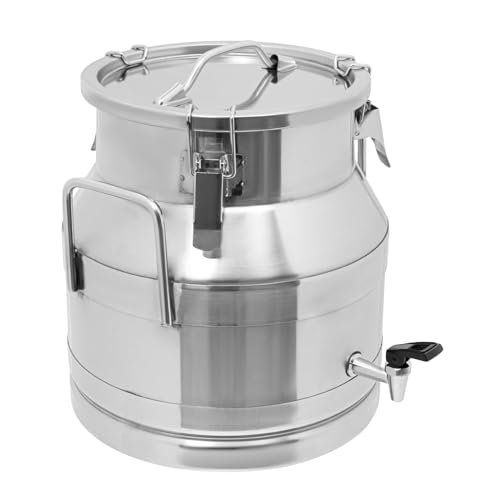 Stainless Steel Milk Bucket with Faucet, with Sealing Lid,Large Liquid Container Storage Keep Food Dry and Fresh for Milk and Wine (20L/5.3Gal,w/Faucet) - size: 20L/5.3Gal,w/Faucet