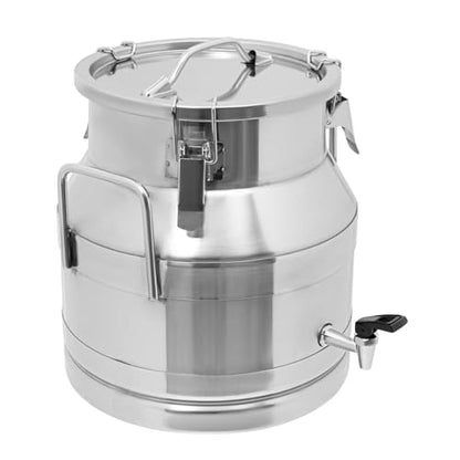 Stainless Steel Milk Bucket with Faucet, with Sealing Lid,Large Liquid Container Storage Keep Food Dry and Fresh for Milk and Wine (20L/5.3Gal,w/Faucet) - size: 20L/5.3Gal,w/Faucet