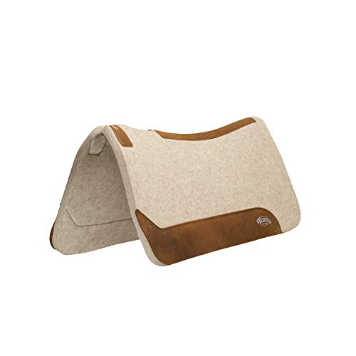 Weaver EquineWeaver Leather Fleece Lined Acrylic Saddle Pad, 32" x 32", Blue - color: Tan, size: 27" L x 27" W