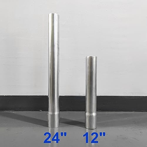 2 Pack 2-3/8" OD Metal Post Extender, 24" Fence Post Extension Height, Hot-dip Galvanized Steel, Includes Screws and Caps - size: 2-3/8 in dia x 24 in