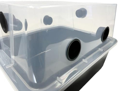 Myco Labs Grower's Select Mushroom Monotub Fruiting Chamber with Filter Disks and Liner - size: 48 Quart