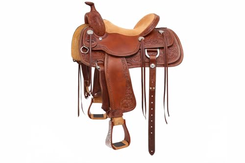 CHALLENGER Horse Western 5" Wide Bronze Engraved Aluminum Rubber Tread Show Stirrups 5176BZ
