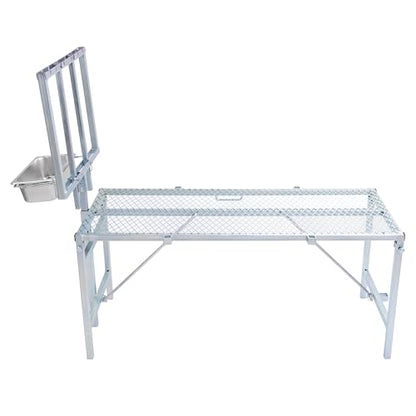 HECASA Sheep Milking Stand Livestock Feeder Rack Adjustable Headpiece - color: Silvery