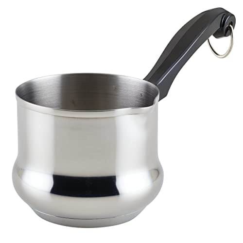 Farberware Classic Series Stainless Steel Butter Warmer Melting Pot | Easy pouring, stainless steel pot for melting butter and heating milk, small pot, spout, dishwasher safe, oven safe