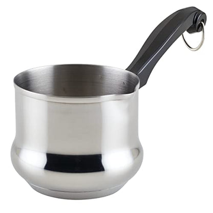 Farberware Classic Series Stainless Steel Butter Warmer Melting Pot | Easy pouring, stainless steel pot for melting butter and heating milk, small pot, spout, dishwasher safe, oven safe