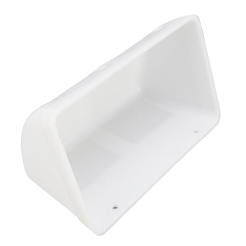 Hanging Fence Feed Trough, Large Capacity Hanging Chicken Feeder Livestock Feeding Container, Poultry Waterer Bucket for Goat, Sheep, Goose (White) - color: White