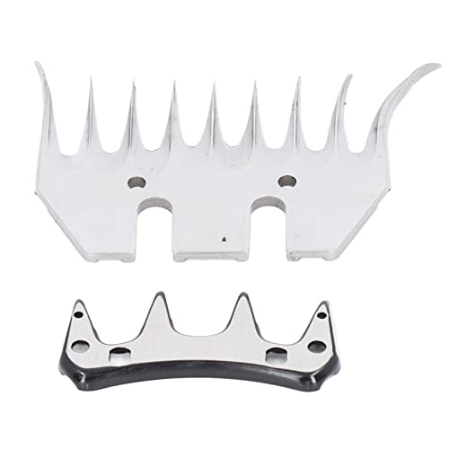 Sheep Shears Replacement Blades, Professional Curved 9 Tooth Clipper Comb Blade, Cutter Trimmer Accessory Set Kit for Sheep Alpacas Goats