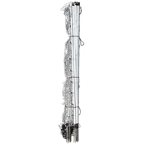 Premier 1 ElectroFence® Plus, Double Spike – Sheep & Goats – 48"H x 100'L | White/black, double spike. For sheep, goats, cattle & guard dogs. Posts every 6.8 ft to reduce sag. Keeps out deer & bears.