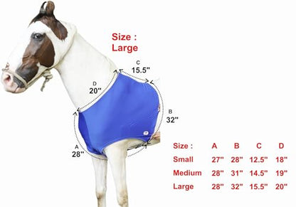 Majestic Ally Premium 4-Way Stretch Spandex/Elastane Horse Shoulder Guard for and Protection, Large, Black - color: Black