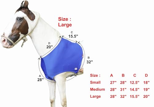 Majestic Ally Premium 4-Way Stretch Spandex/Elastane Horse Shoulder Guard for and Protection, Large, Black - color: Black