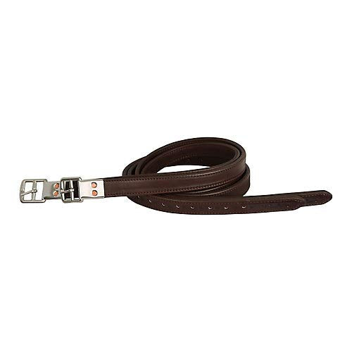 Chocolate Stirrup Leathers - size: 1 x 58