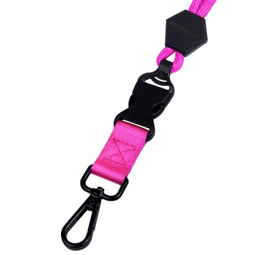 Wisdompro 23 inch Round Cord Lanyard with Safety Breakaway Buckle - color: Hot Pink