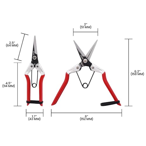 Zenport H309 Deluxe Thinning Shear, 2 Inch Carbon Steel Blades, Red