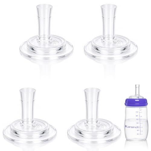 CHUBBIEE Straw Sippy Nipples Compatible with Lansinoh Bottles, 4-Pack - color: Sippy Straw