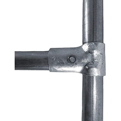 1-3/8" Chain Link Fence Panel T Clamp & End Clamp for Kennel and Fence Panels (4 Pack) - color: Galvanized, size: 1-3/8"