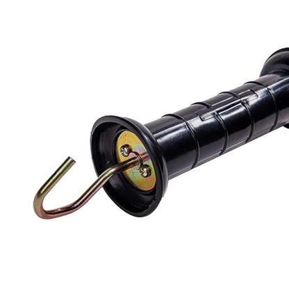 4 Pcs Plastic Electric Fence Gate Handle Insulators Spring Black Connector