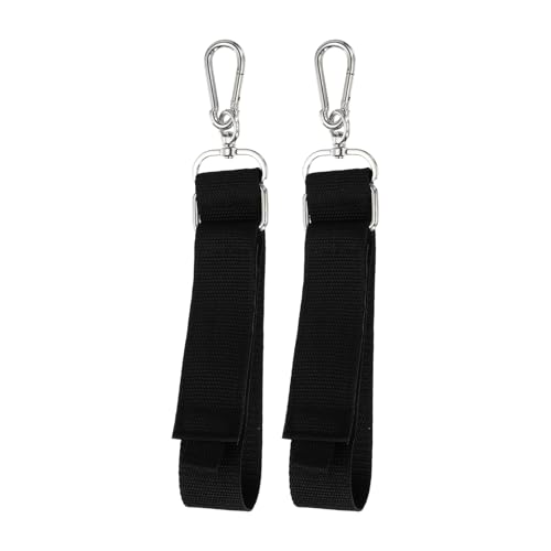 PATIKIL 24 Inch Hook Hang Storage Straps, 2 Pcs Hook and Loop Extension Cord Hanger Holder Organizer with Snap Hooks for Power Cables Rope Hoses Hanging Garage Wall, Black - color: Black, size: 24 Inch