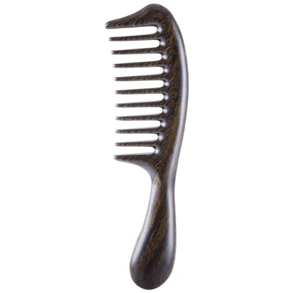 Louise Maelys Black Sandalwood Wide Tooth Comb For Curly Hair - color: Black