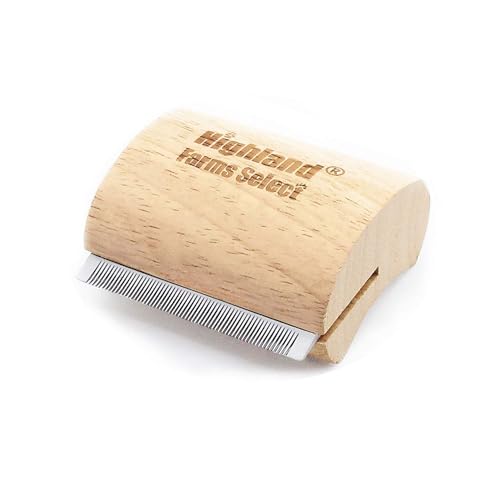 Deshedding Grooming Tool for Dogs, Cats & Horses, Ergonomic Design Wood Groom Brush, Professional Pet Groomer, Painlessly Remove for Short & Long Hair, Fur & Dirt - 2.5 Inches - color: S
