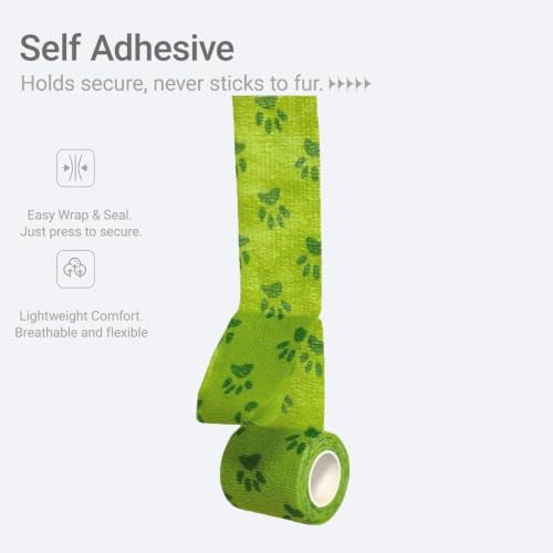 Bandage Wrap for Dogs, 36 Rolls Self-Adhering Pet Tape - color: 2in-36rolls（value Pack）