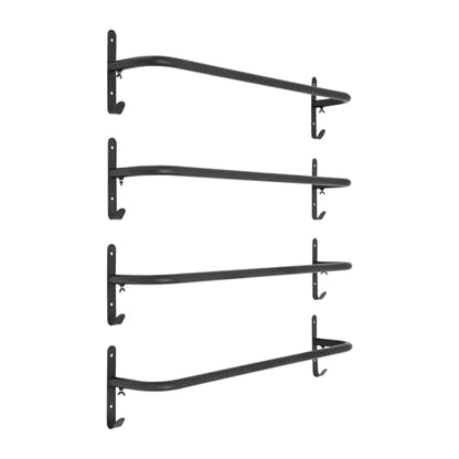 4Pcs Blanket Rack with Hooks,33.8 Inch Wall Mounted Blanket Bar for Hanging Horse Blankets Pads Saddle Blankets, for Stall Fronts, Tack Rooms