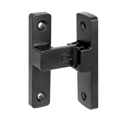 Black 90 Degree Barn Door Lock ，Right Angle Door Lock Latch - color: Black_90 Degree