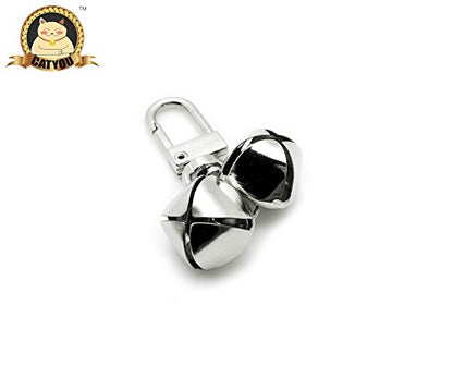 FAMOORE 4 PCS Pet Small Bells for Collar, Pet Ornament, Bell Training Pendants Jewelry for Pet Cat Dog Necklace Collar