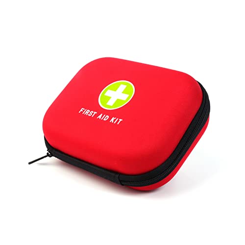 First Aid Hard Case Empty, First Aid Hard Case First Aid EVA Hard Red Medical Bag for Home Health First Emergency Responder Camping Outdoors (Red) - color: Red